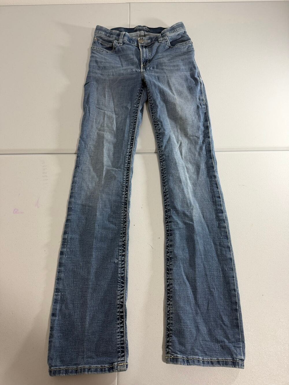 Wrangler Willow Jeans Womens 7x38 Medium Wash Bootcut Embroidered Pockets